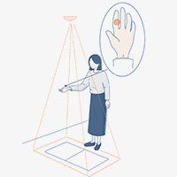 照明や空調などをハンドジェスチャーで操作-Contactless Smart Control-