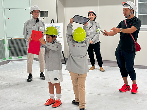 BIMデータを活用したAR体験の様子