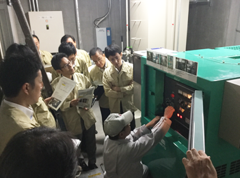 発電機稼働訓練(名古屋支店)