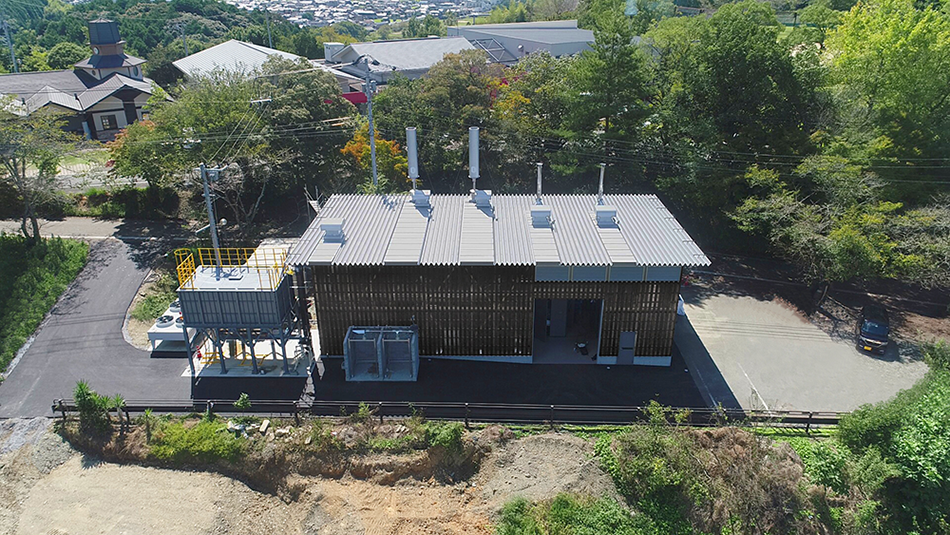 「内子龍王バイオマス発電所」外観