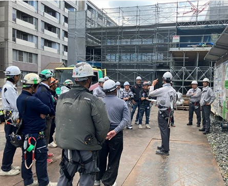 名古屋支店：作業所における津波避難訓練