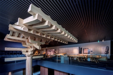 唐招提寺金堂組物実物大模型（竹中大工道具館）　