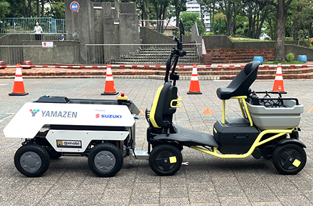 ４輪モビリティ自律自動ロボット牽引